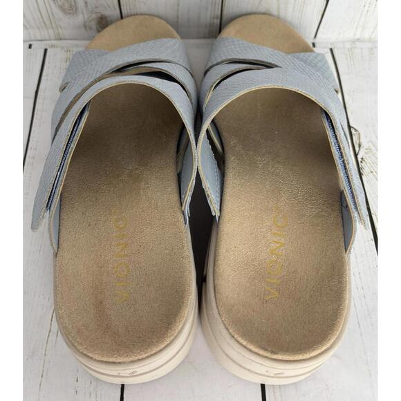Vionic Uptown Sunset‎ Orthotic Supportive Slide Blue 6.5M - Picture 6 of 9